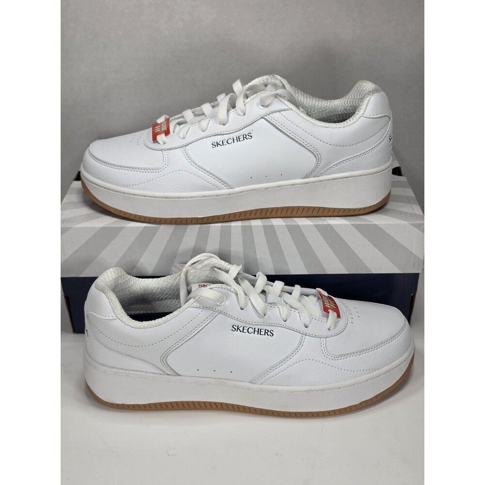 Skechers Sport Court White Wide Fit 2.0 Rayde Sneakers Sz 8